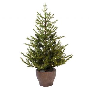 3ft Pre-Lit Norway Potted Artificial Christmas Tree
