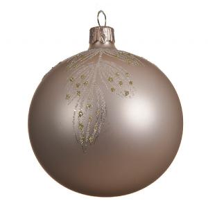 Decoris Pearl with Branches 80mm Glass Bauble