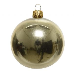 Decoris Champagne 80mm Plain Shiny Bauble