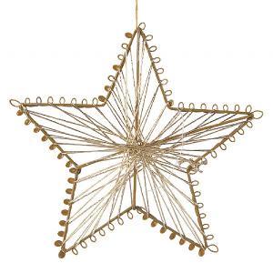Decoris Gold Metailic Star with Hanger