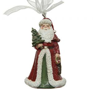 Decoris Santa with Tree Hanging Decoration