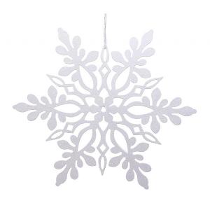 Decoris White 38cm Snowflake Hanging Decoration