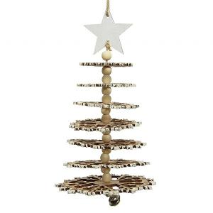 Decoris White Plywood Tree Hanging Decoration