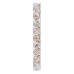 Decoris Pearl Assorted 30mm Baubles (Pack of 9)