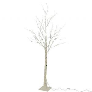Lumineo 125cm Cool White LED White Birch Tree