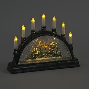 Santa and Sleigh LED Water Filled Candle Arch
