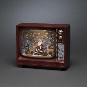 Konstsmide Santa & Reindeer TV Water Lantern (Battery Operated)