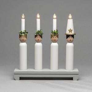 Konstsmide 4 Bulb Wooden Candlestick