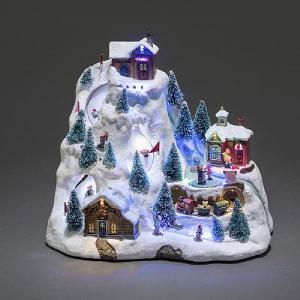 Konstsmide Christmas Ski Mountain Decor with Music