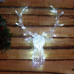 LED Jewelled Stag's Head 85cm