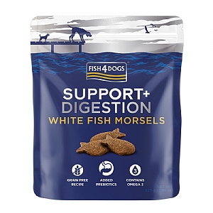 Fish4Dogs Support+ Digestion White Fish Morsels 225g