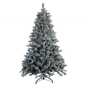6.5ft Pre-Lit Snowy Hamilton Spruce Artificial Christmas Tree