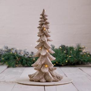 Gold Glitter LED Single Tree Decoration