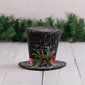 Snowy Top Hat Tree Decoration