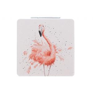 Wrendale 'Pretty In Pink' Flamingo Compact Mirror