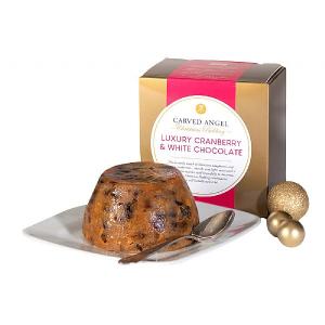Carved Angel Cranberry & White Chocolate Christmas Pudding 454g