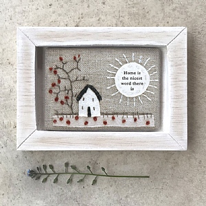 East of India 'Home Is The Nicest' Embroidered Picture