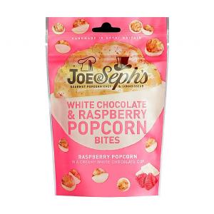 Joe & Seph's White Chocolate & Raspberry Popcorn Bites 63g
