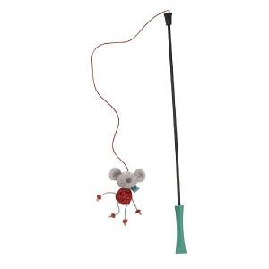 Zoon Nip-it Christmas Mouse Tickle Stick Cat Toy