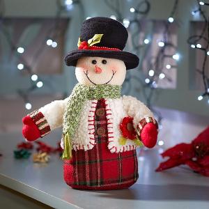Holly Frosty Christmas Door Stop