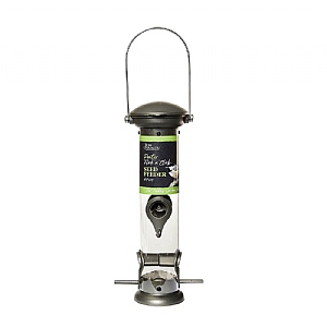 Tom Chambers Pewter Flick ‘n’ Click Seed Feeder 4Port