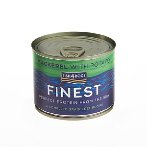 Fish4Dogs Finest Mackerel With Potato Tin 185g