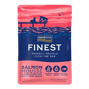 Fish4Dogs Finest Salmon Mousse Pouch Wet Dog Food (100g)