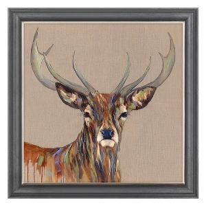 'Valiant' Stag Picture 116x116cm