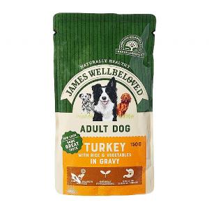 James Wellbeloved Adult Dog Turkey & Rice Pouch 150g