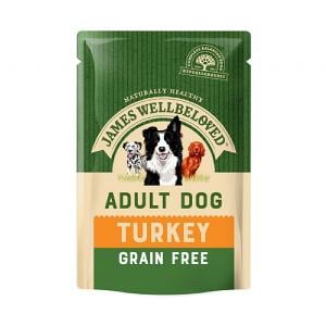 James Wellbeloved Grain Free Turkey Adult Dog Food Pouch 100g