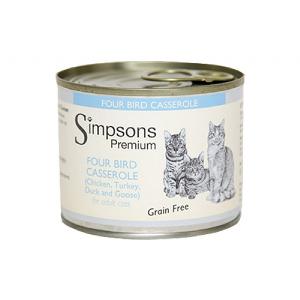 Simpsons Premium Cat Adult Four Bird Casserole 200g