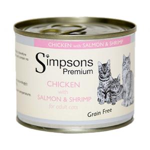 Simpsons Premium Cat Adult Chicken, Salmon & Shrimp 200g