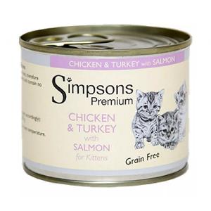 Simpsons Premium Kitten Chicken, Turkey & Salmon 200g