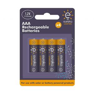Eureka Rechargeable AAA Batteries (Pack of 4)