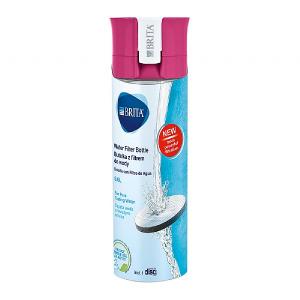 Brita Vital Fill and Go Pink Carbon Filter Bottle 600ml