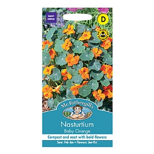 Mr Fothergills Nasturtium Baby Orange Seeds