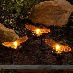 Smart Solar Bee Solar Decor Stake Light (Pack of 3)