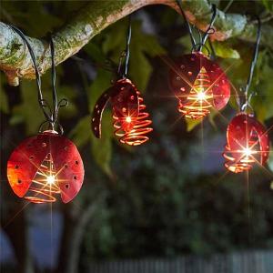 Smart Garden Ladybird Set of 10 Solar Powered String Lights