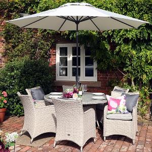 Supremo Turin 6 Seater Round Dining Set
