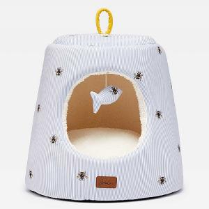 Joules Bee Ticking Stripe Hideaway Cat Bed 42cm