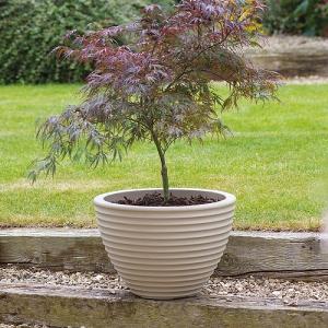 Stewart Garden 50cm Low Honey Pot Planter - Alpine Grey