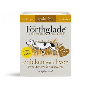Forthglade Adult Chicken with Liver Grain Free Wet Dog Food 395g