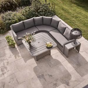 Kettler Palma White Wash Grande Firepit Set