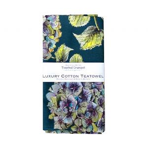 Toasted Crumpet Hydrangea Noir Tea Towel