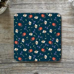 Toasted Crumpet Ladybird Noir Single Coaster