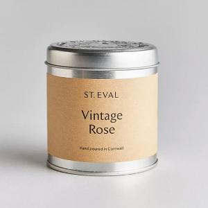 St Eval Vintage Rose Candle Tin