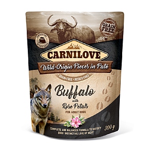 Carnilove Buffalo with Rose Petals Pouch Wet Dog Food - Adult (300g)