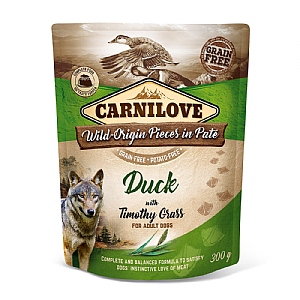 Carnilove Duck with Timothy Grass Pouch Wet Dog Food - Adult (300g)