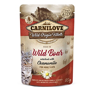 Carnilove Wild Boar Chamomile Pouch For Cats 85g