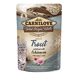Carnilove Trout Echinacea Pouch For Cats 85g
